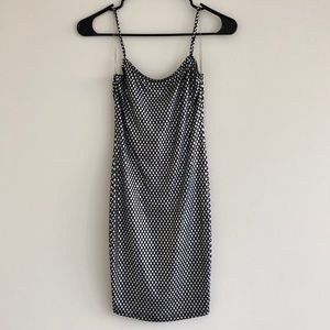 Black and Holographic Silver Dress